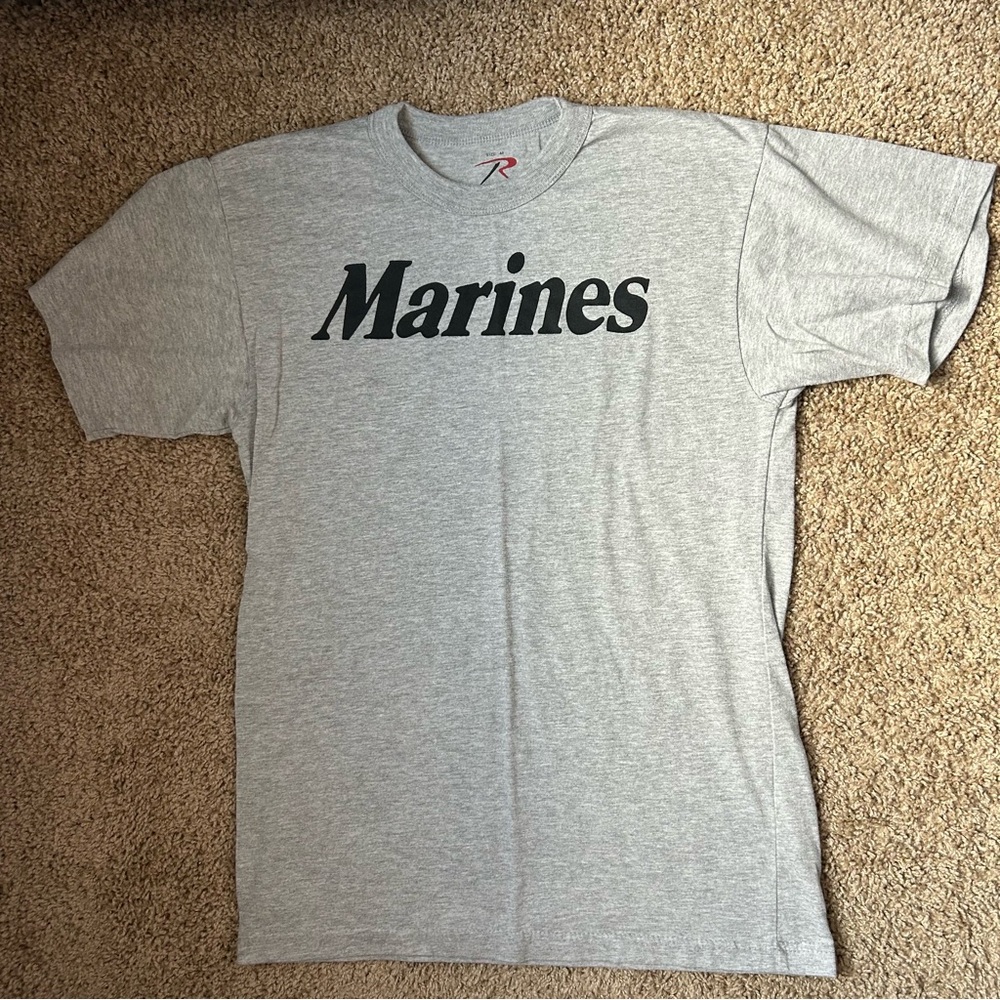 M Grey Vintage USMC Marines T Shirt Size M |A95